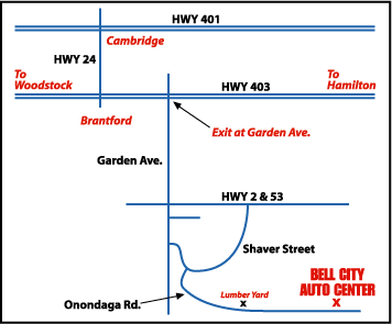 Map of Bell City Auto's Location